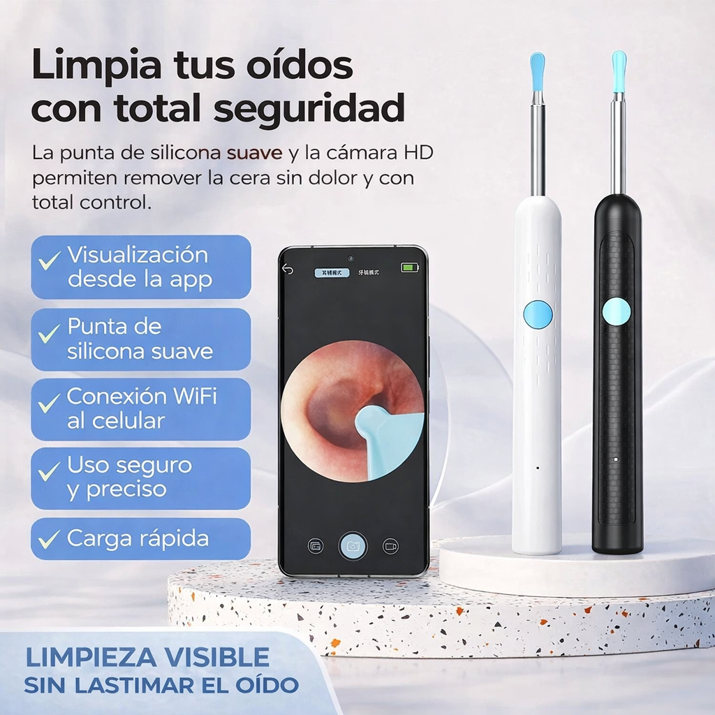 Easy Clean © -  Limpiador de oidos con camara